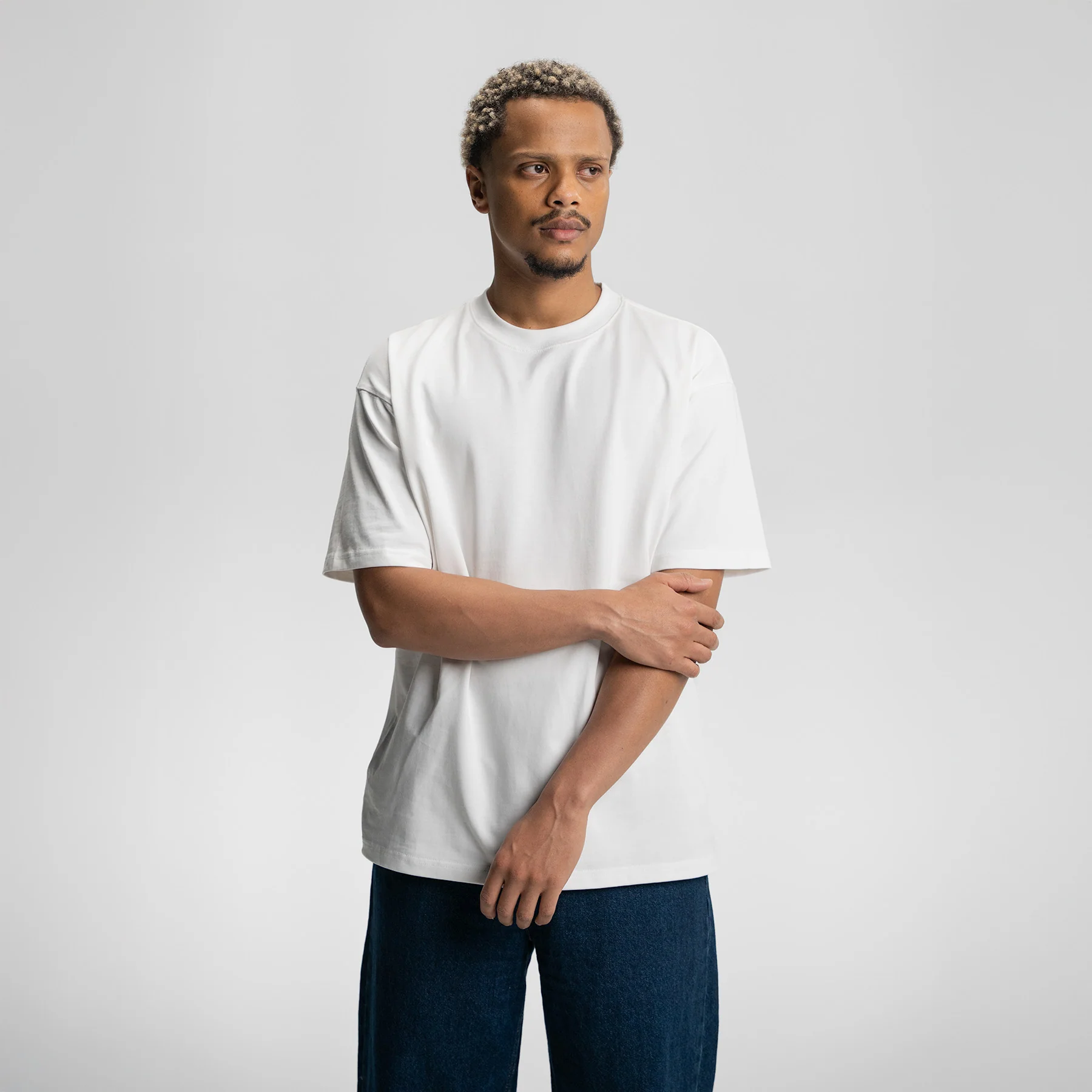 All White 3-Pack - Heavy Loose Fit T-Shirt - Image 3