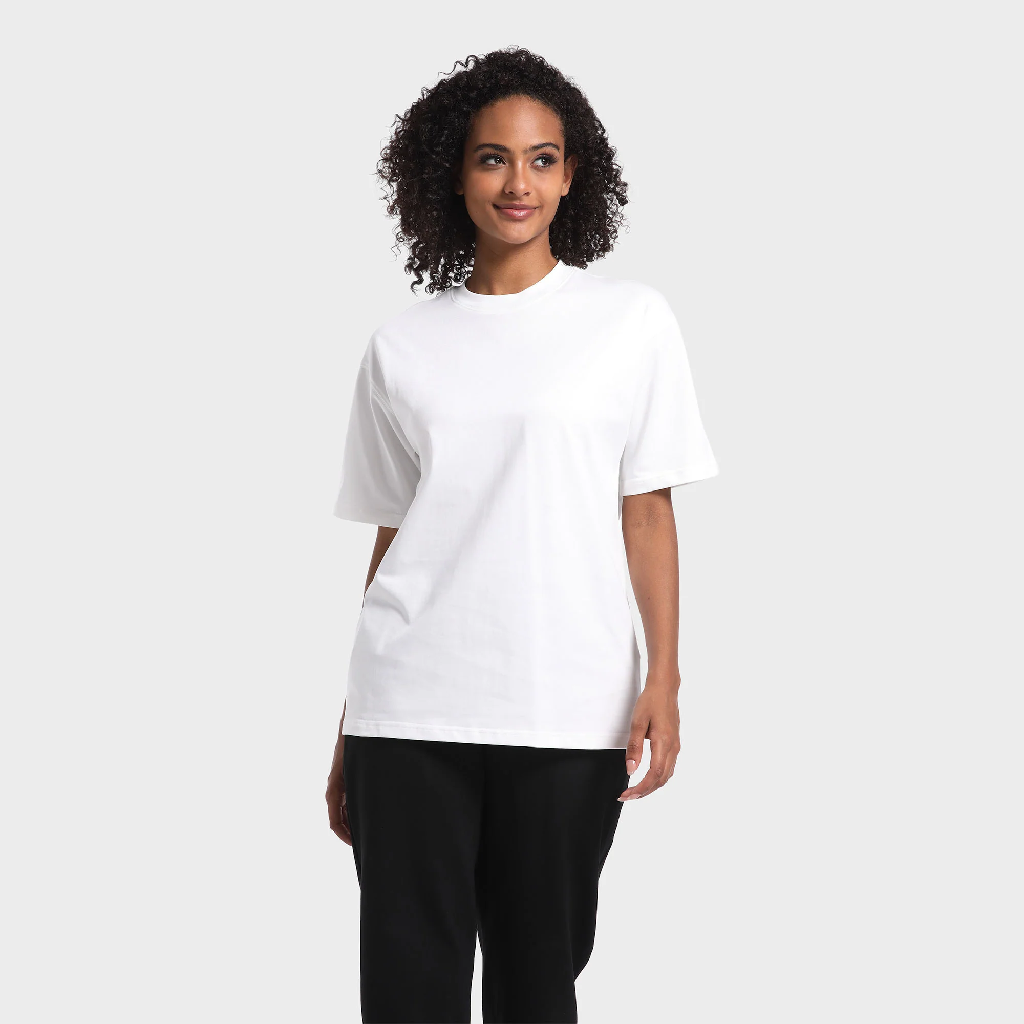 All White 3-Pack - Heavy Loose Fit T-Shirt - Image 4